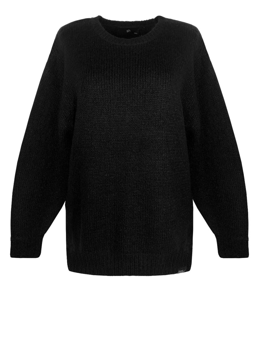 Черный зимний свитер oversized джемпер Silvian Heach