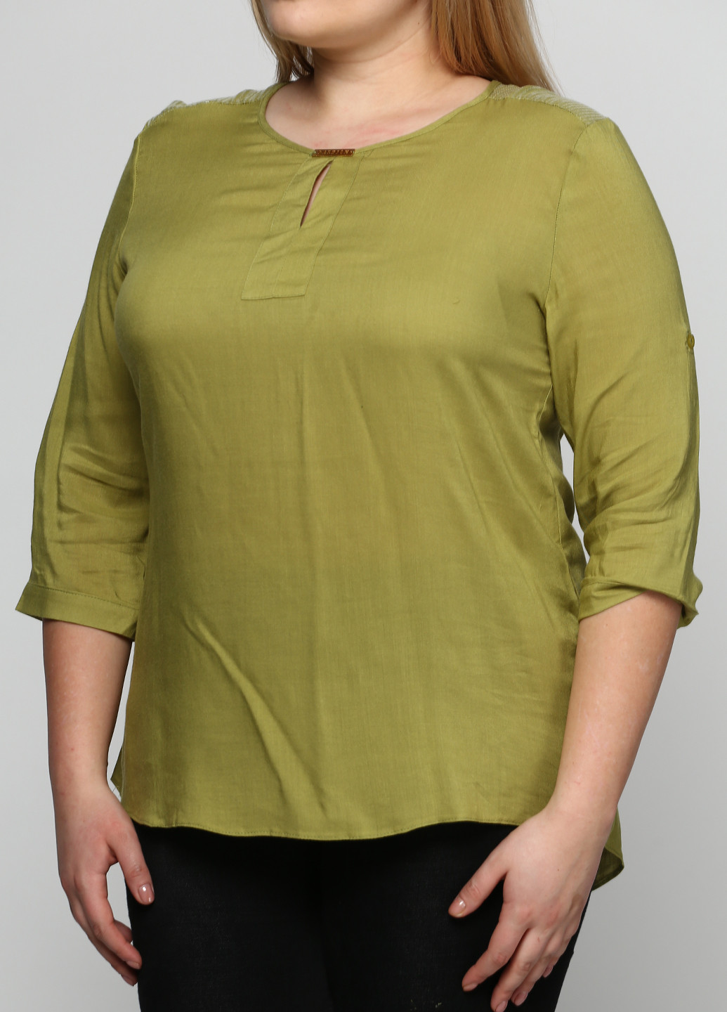 Оливковая демисезонная блуза Ruta-S
