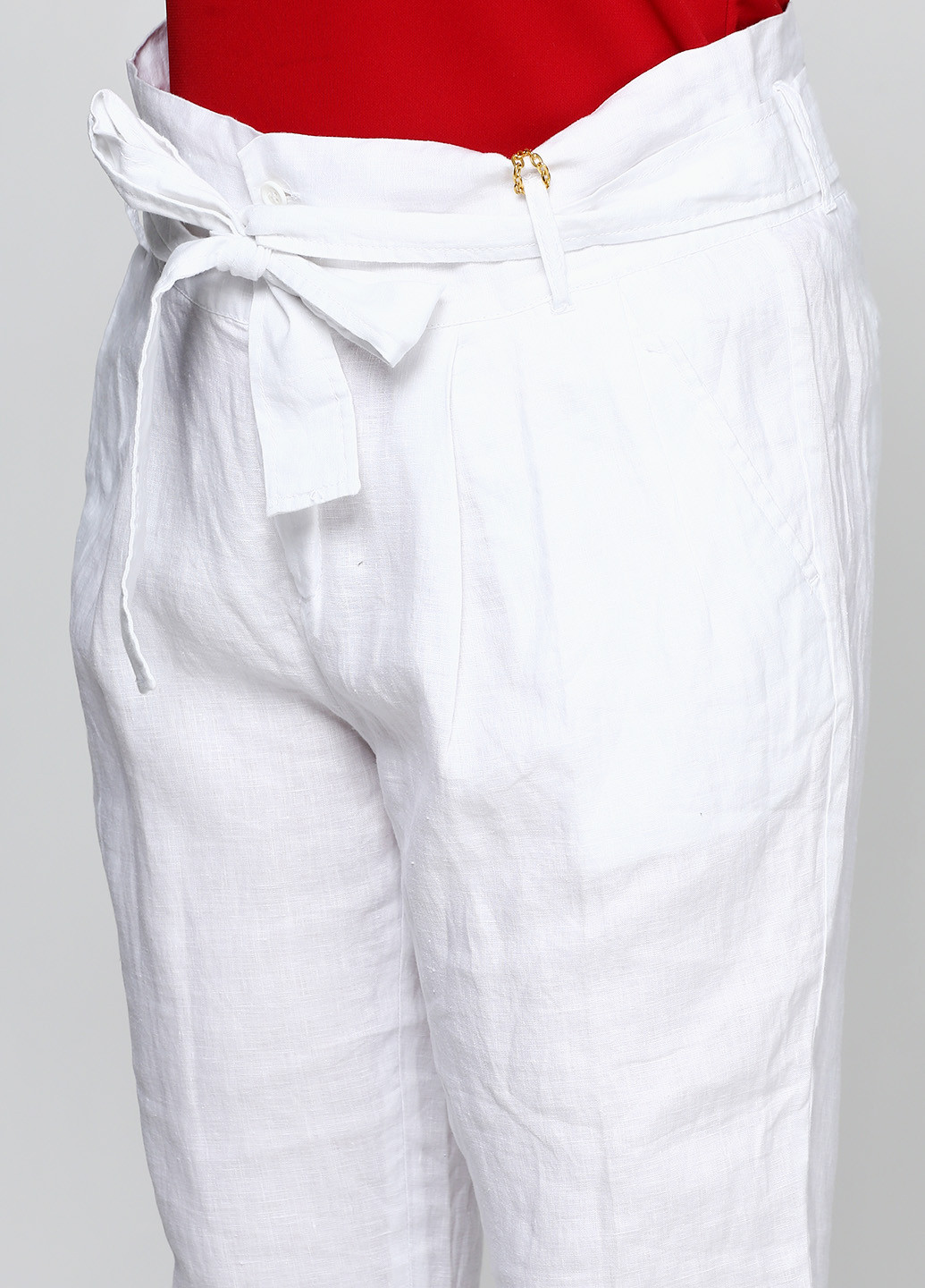 Белые кэжуал летние зауженные брюки Silvian Heach