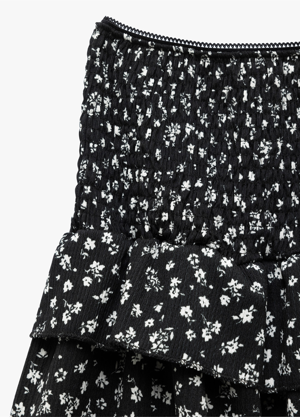 Черная кэжуал цветочной расцветки юбка KOTON клешированная