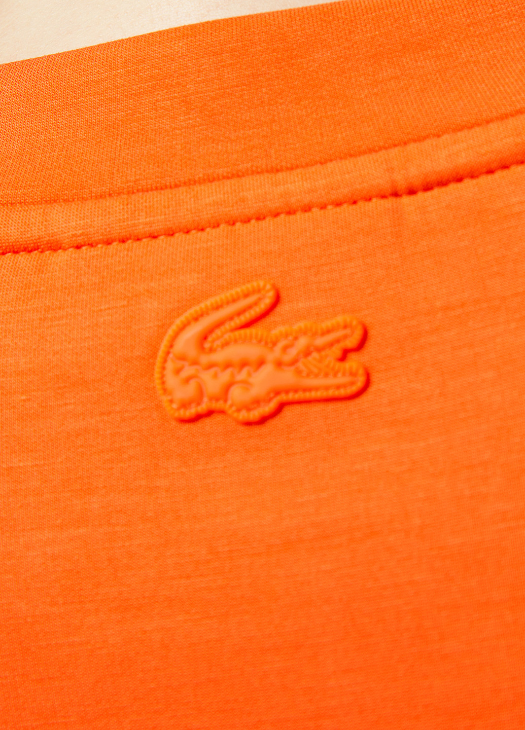 Оранжевый свитшот Lacoste рисунок нашивки (329694442)