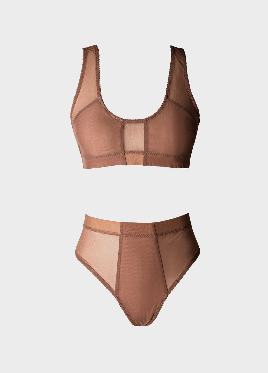 Пудровый демисезонный комплект (топ, трусики) Gepur