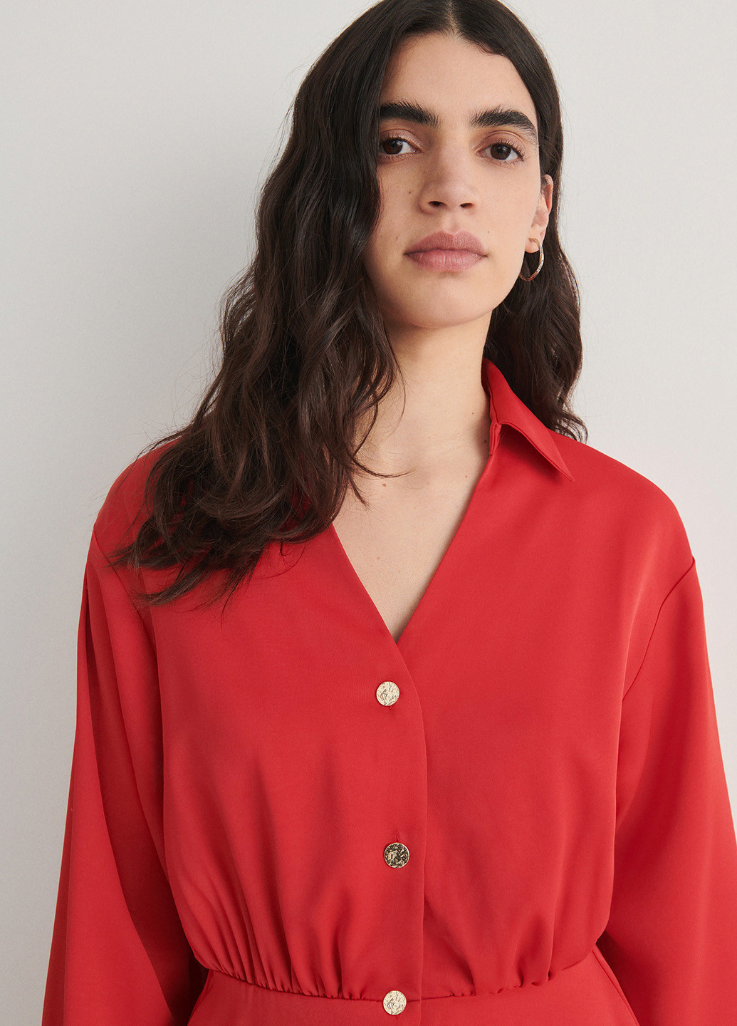 Червона кежуал сукня сукня-сорочка Reserved однотонна