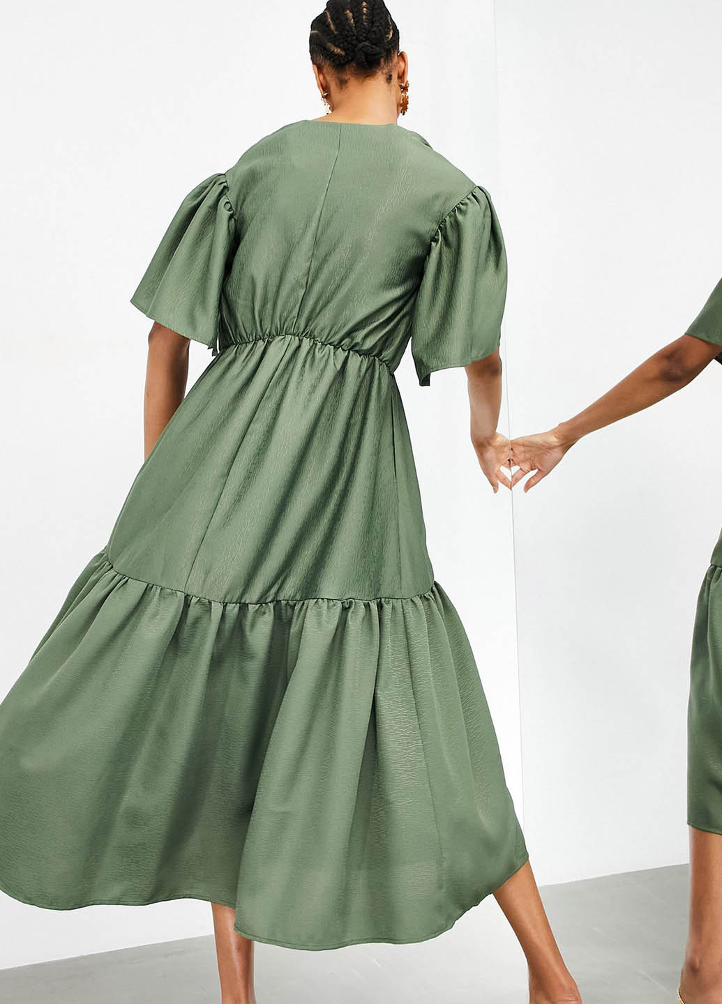 Зеленое кэжуал платье оверсайз Asos однотонное