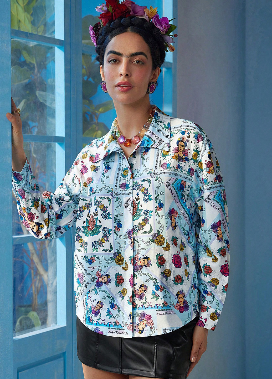 Синяя блуза SHEIN