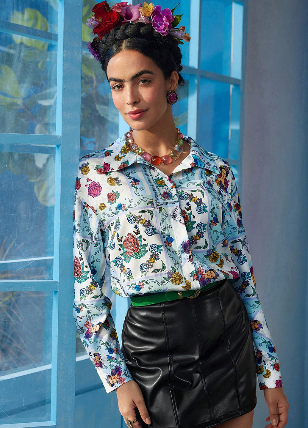 Синяя блуза SHEIN