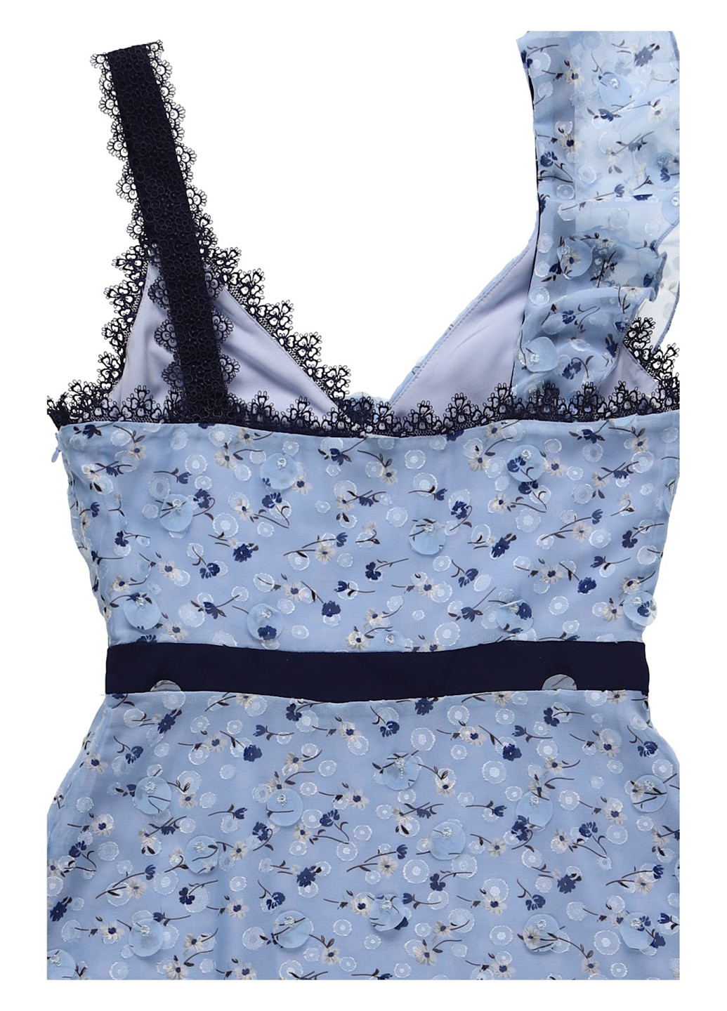 Блакитна кежуал сукня на одне плече Foxiedox з квітковим принтом