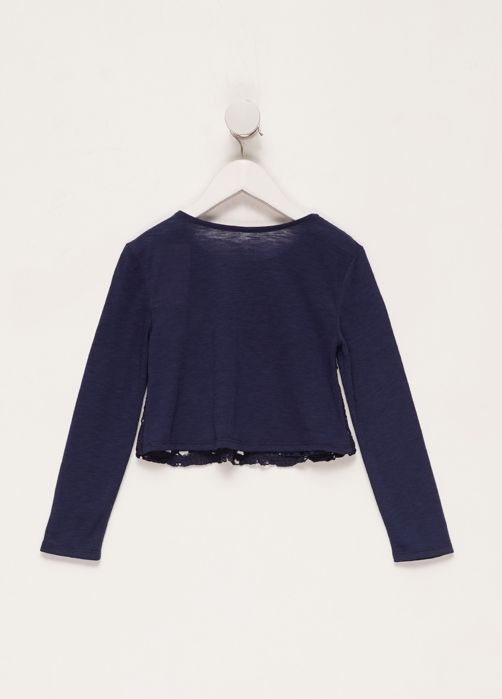 Темно-синий демисезонный кэжуал лонгслив Justice однотонный