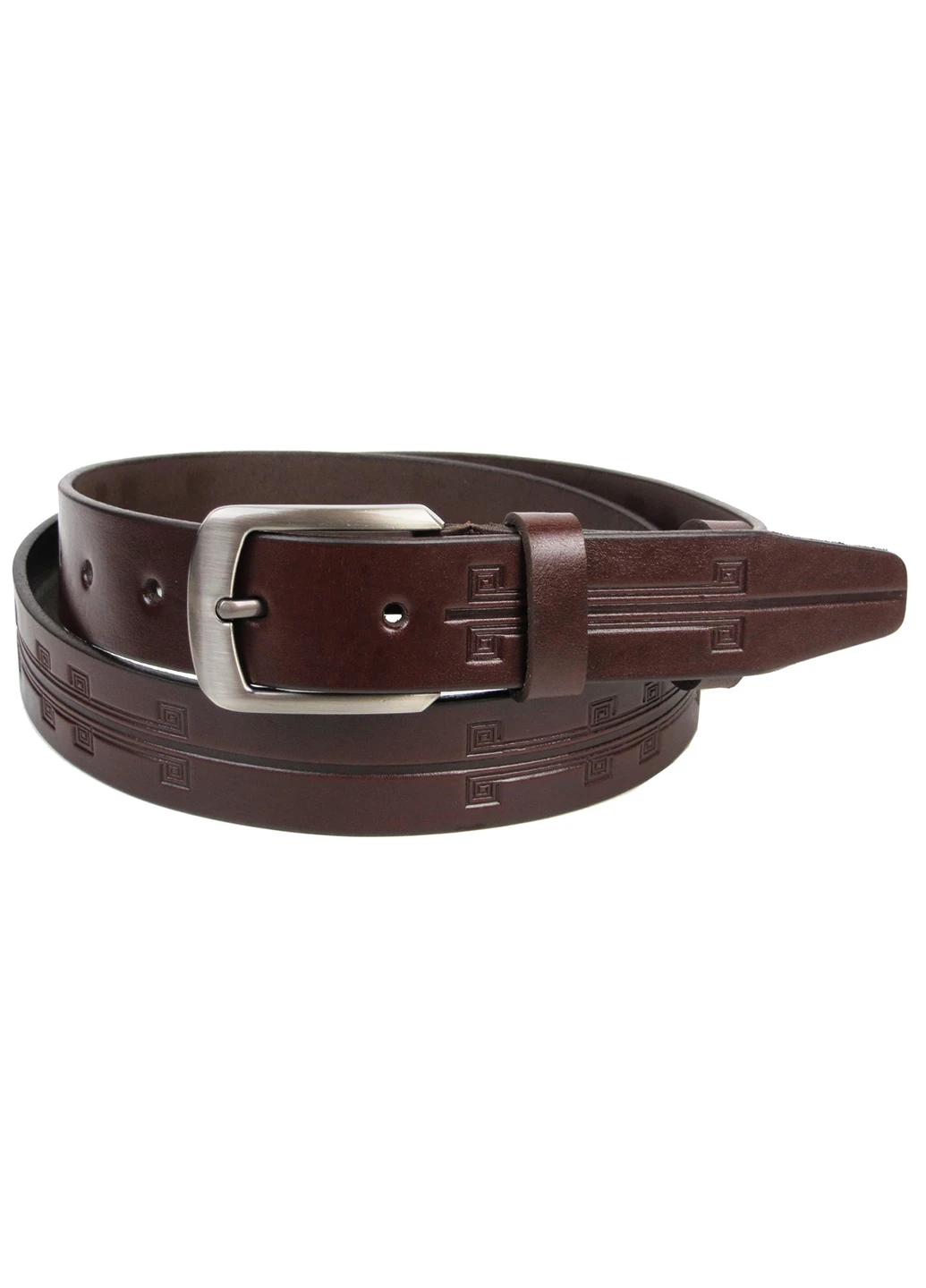 Мужской кожаный ремень 128х3,5 см Skipper (254595314)