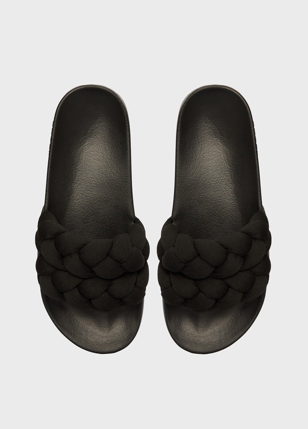 Черные шлепанцы Tommy Jeans с логотипом, плетение