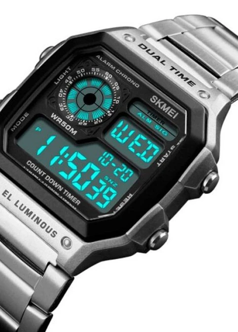 Мужские часы Ripple Silver 1335S кварцевые спортивные Skmei (229058516)