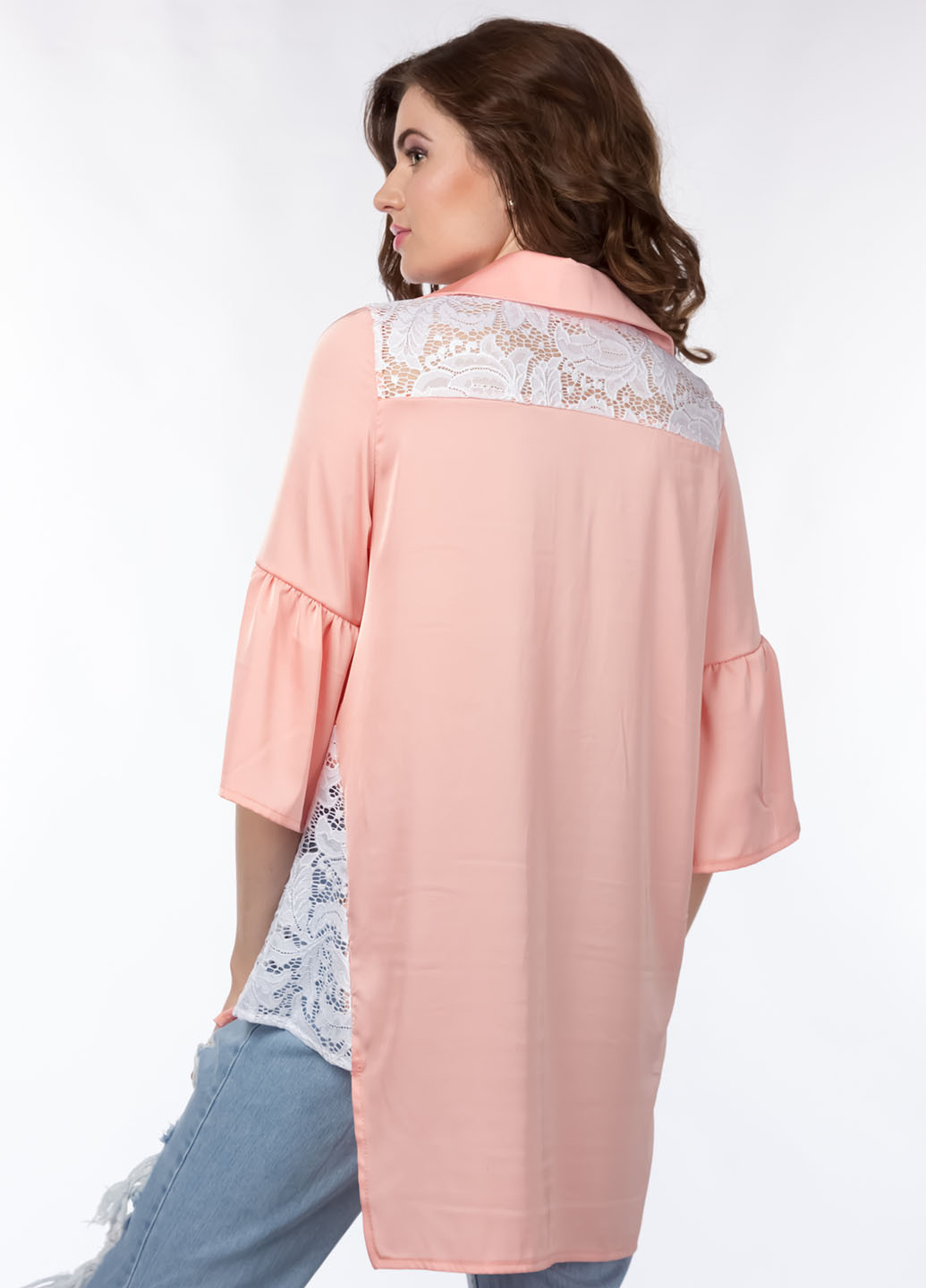 Персиковая летняя блуза Alpama