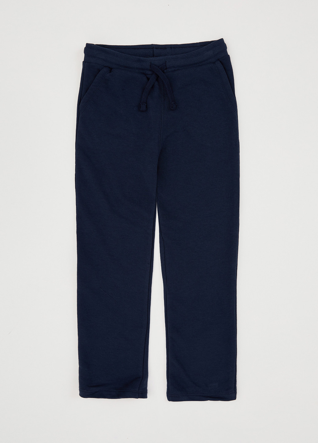 Темно-синие кэжуал демисезонные брюки прямые DeFacto