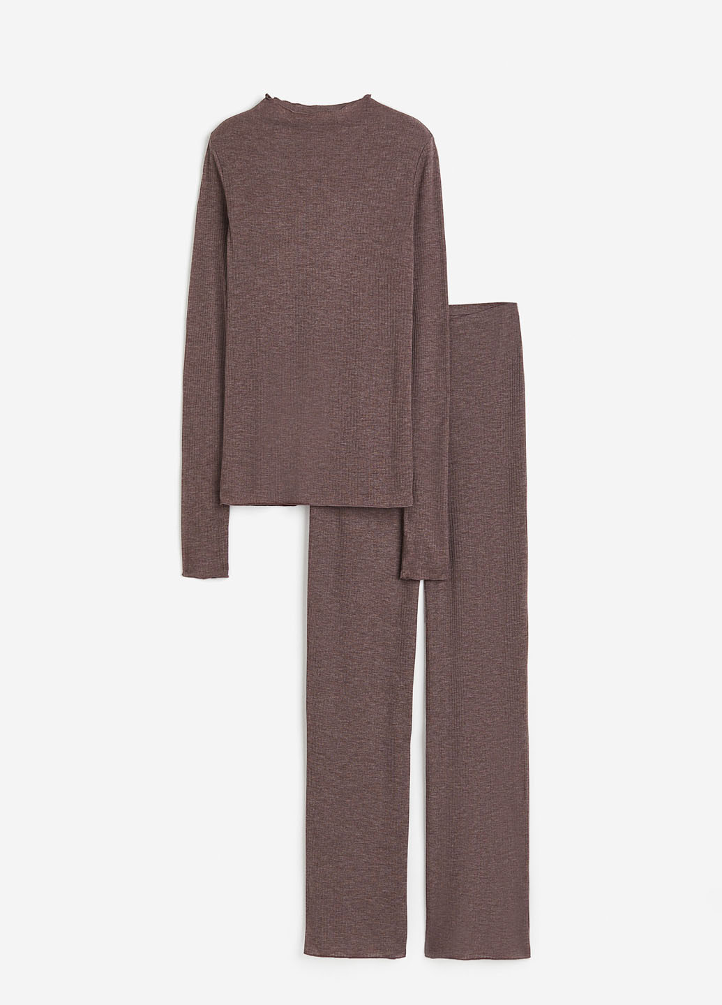 Коричневая всесезон пижама (лонгслив, брюки) лонгслив + брюки H&M