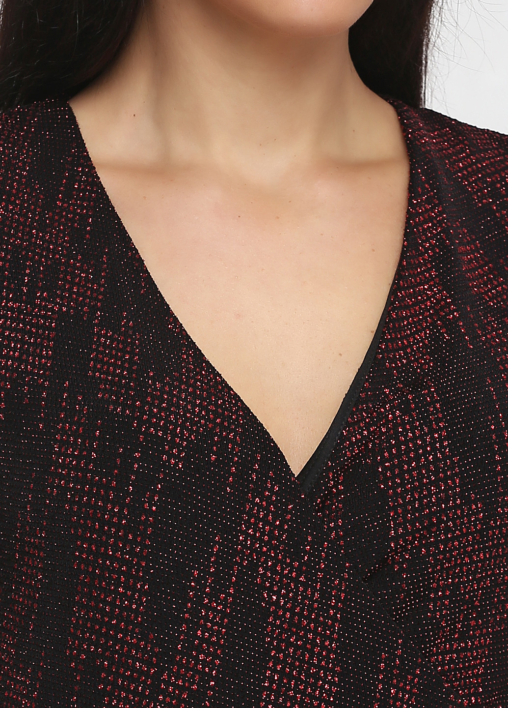 Бордовое кэжуал платье футляр Linea с абстрактным узором