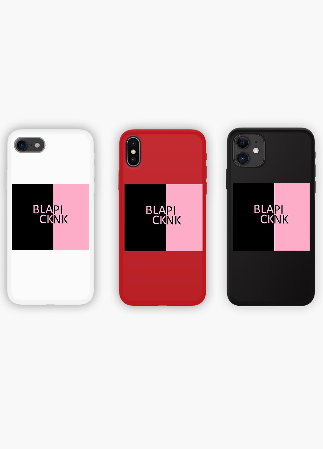 Чехол силиконовый Apple Iphone Xs Блэк Пинк (BlackPink) Белый (8938-1345) MobiPrint (219485732)