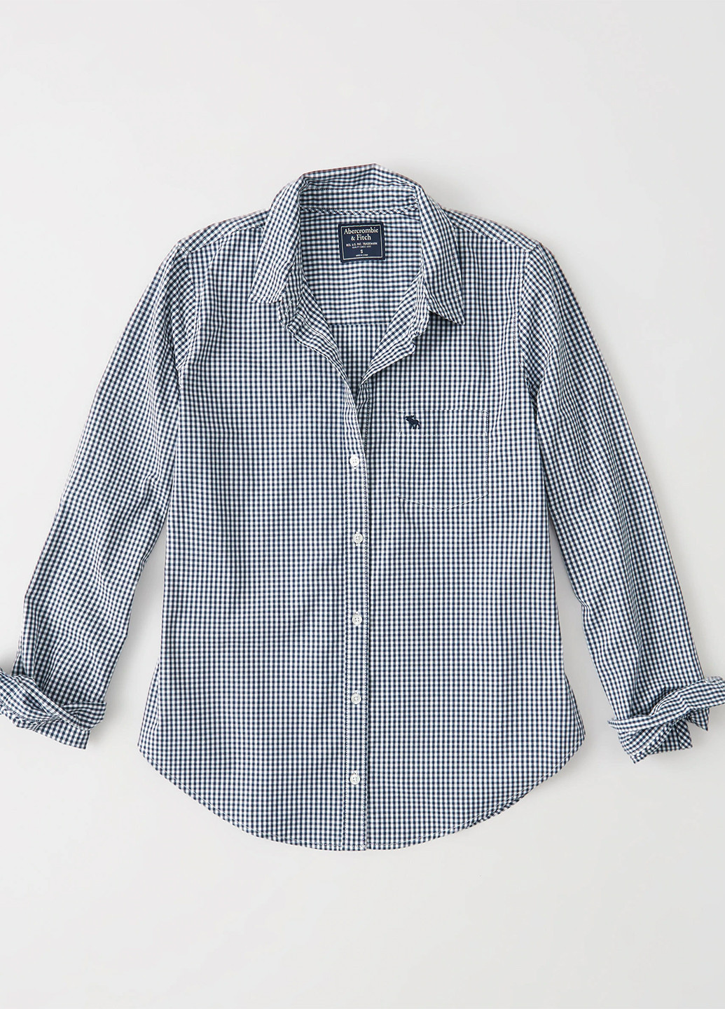 Темно-синяя кэжуал рубашка с абстрактным узором Abercrombie & Fitch