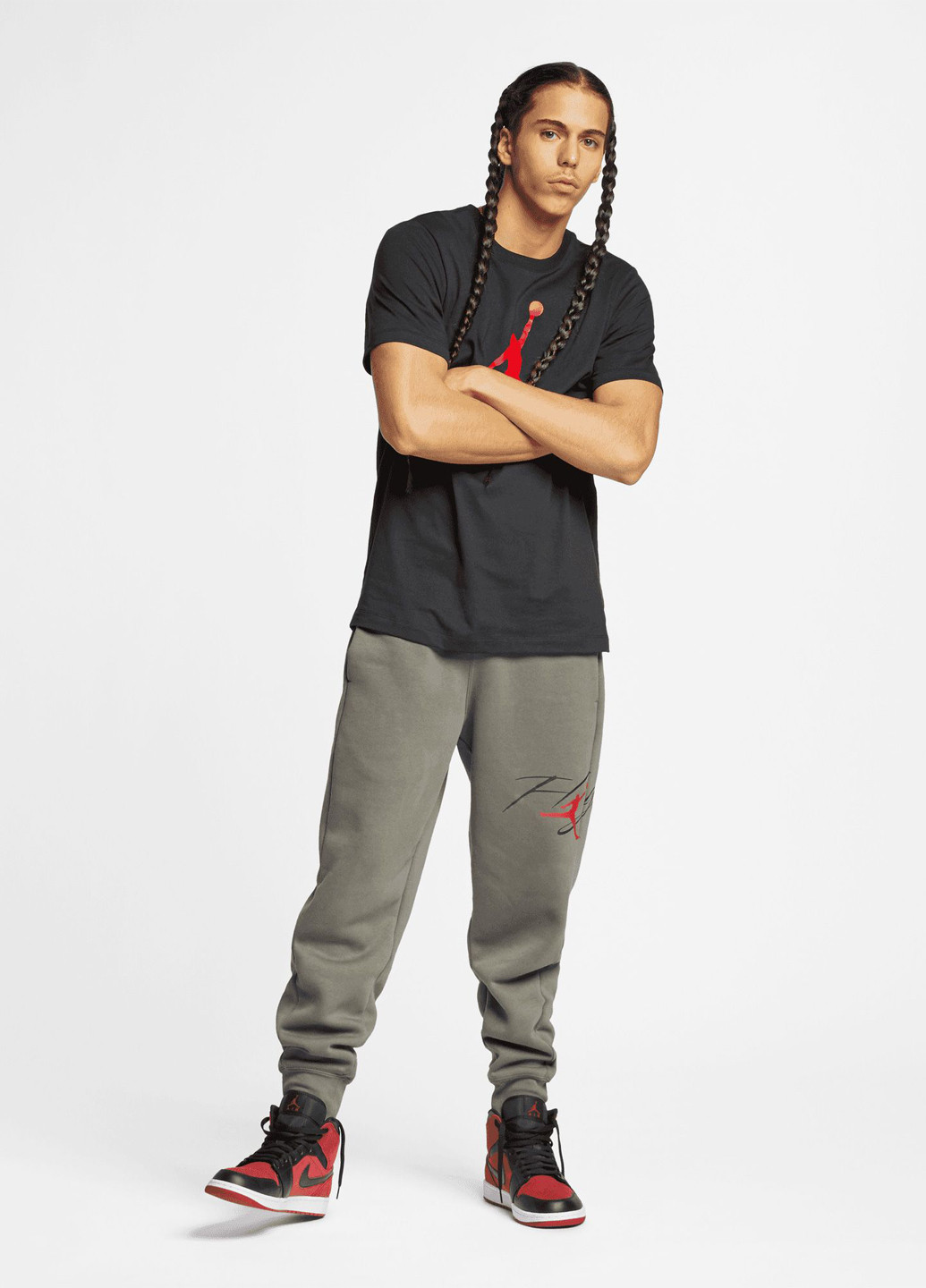 Черная футболка Nike JORDAN JUMPMAN FLIGHT HBR TEE