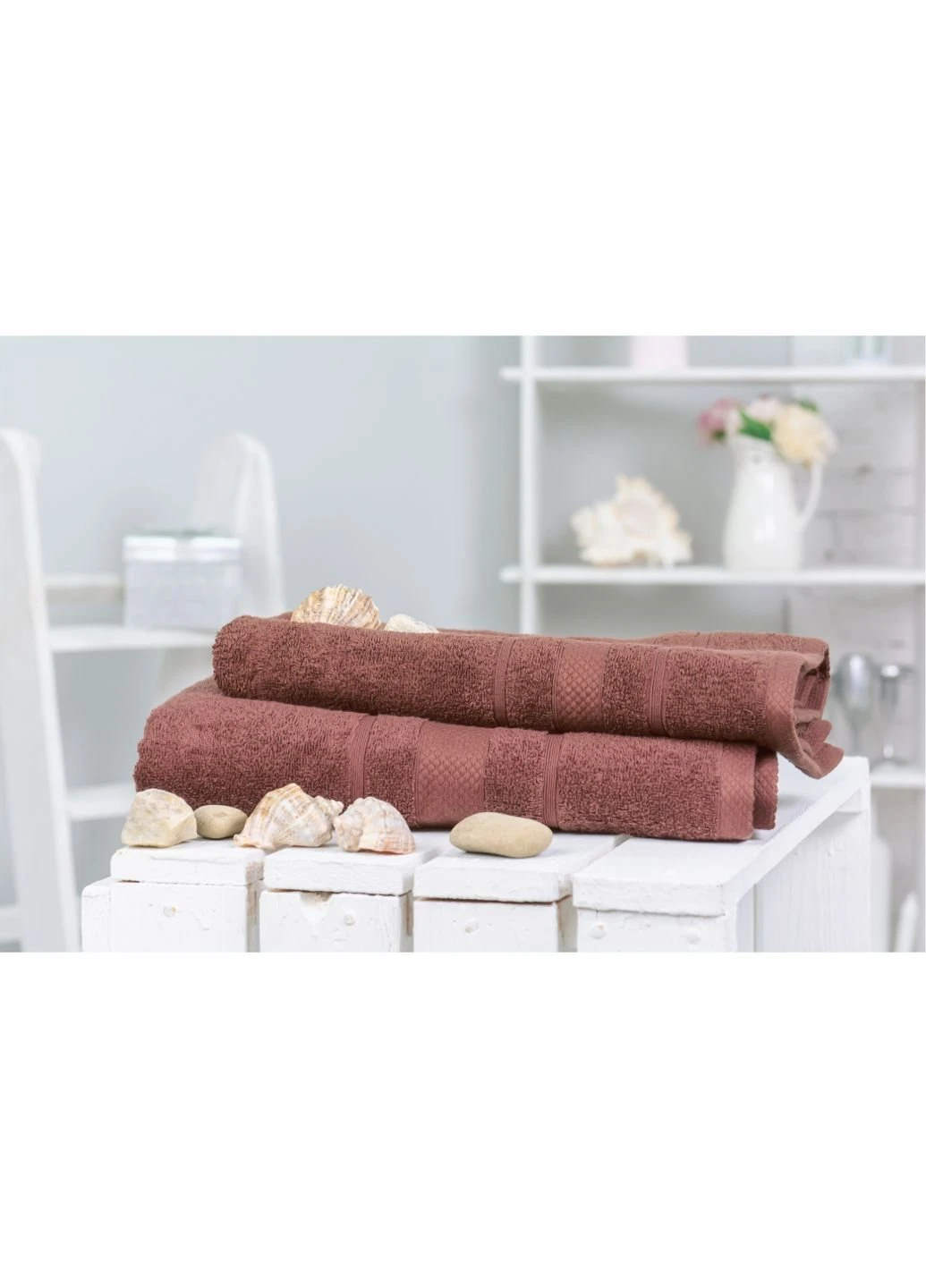 Полотенце набор банный №5071 Elite SoftNess Brown 50х90, 70х140 (2200003183092) Mirson коричневый