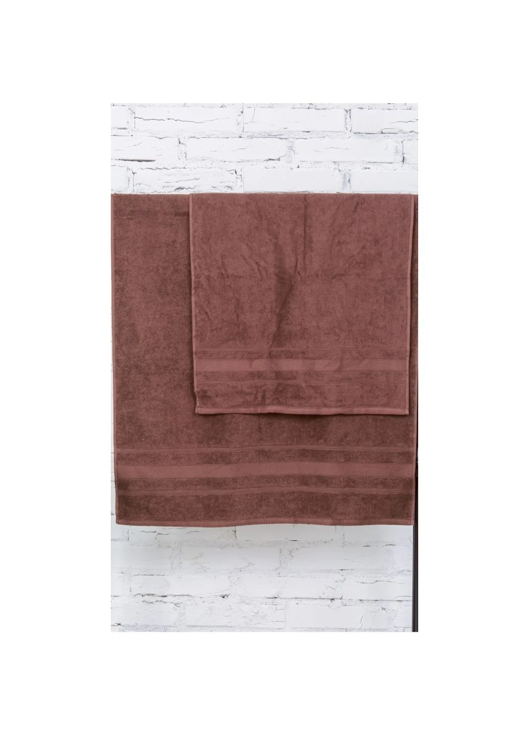 Полотенце набор банный №5071 Elite SoftNess Brown 50х90, 70х140 (2200003183092) Mirson коричневый