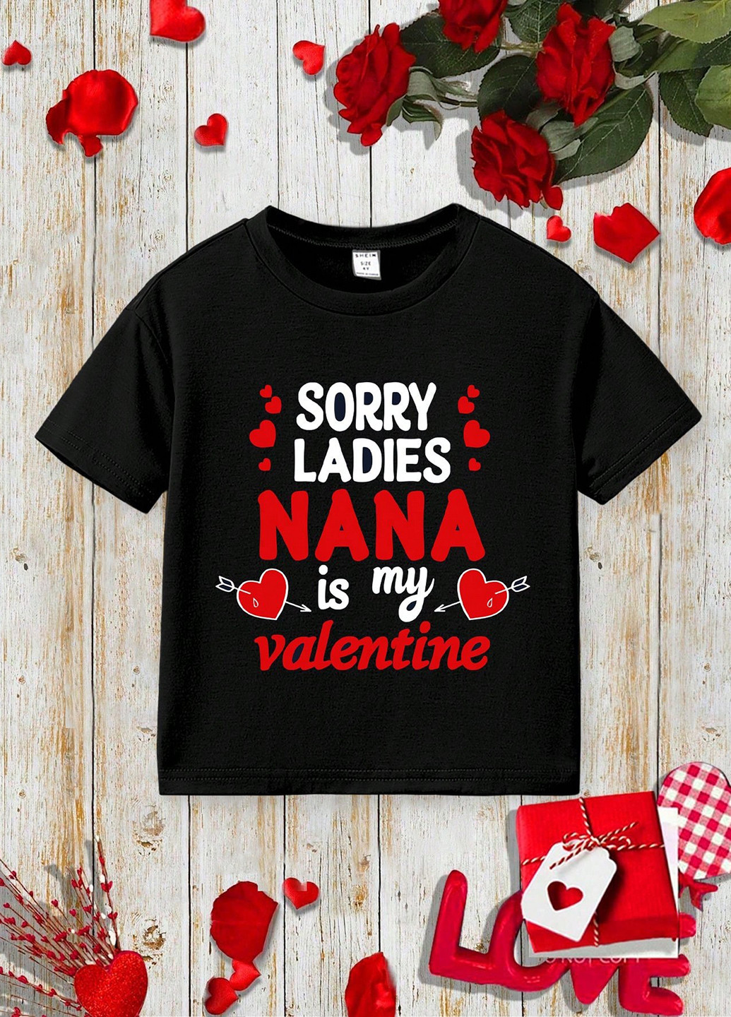 Чорна літня футболка SHEIN