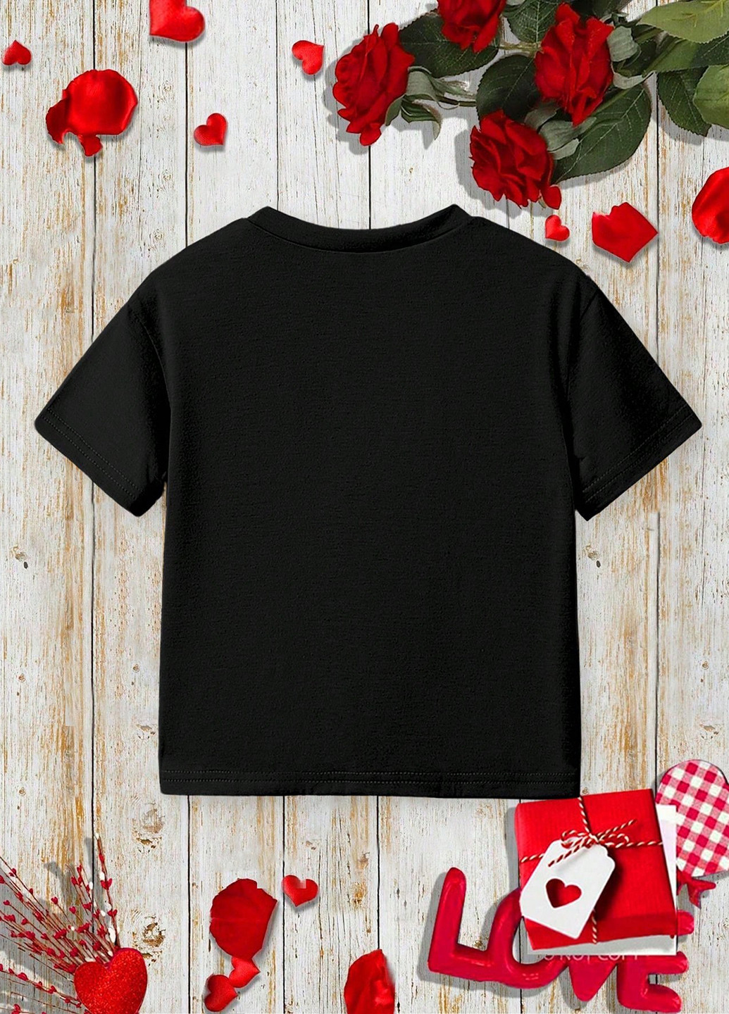 Чорна літня футболка SHEIN