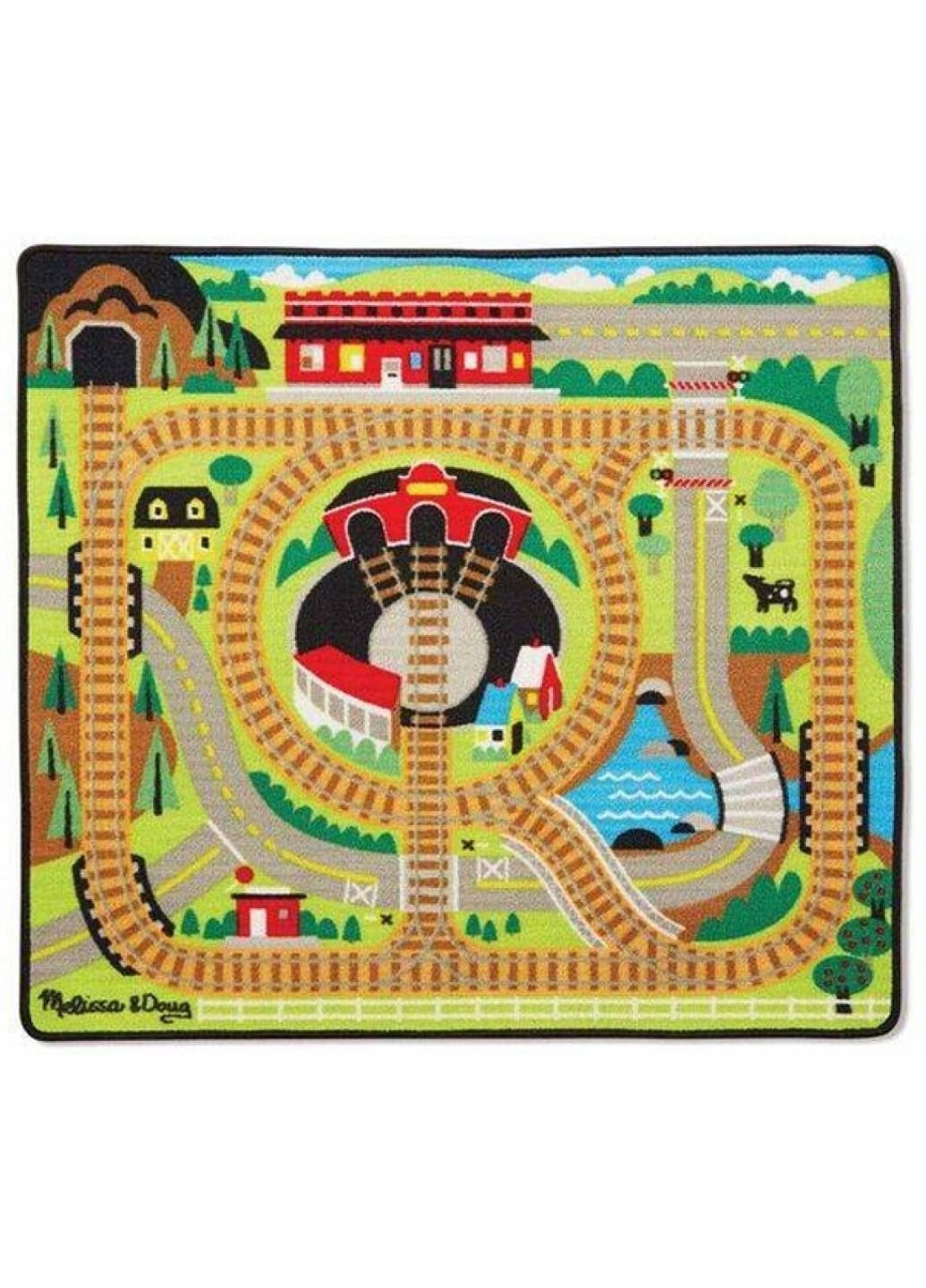 Дитячий килимок Залізниця з паровозиками (MD19554) Melissa&Doug (254065209)