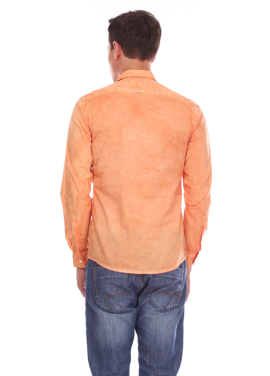 Оранжевая кэжуал рубашка однотонная Antony Morato с длинным рукавом