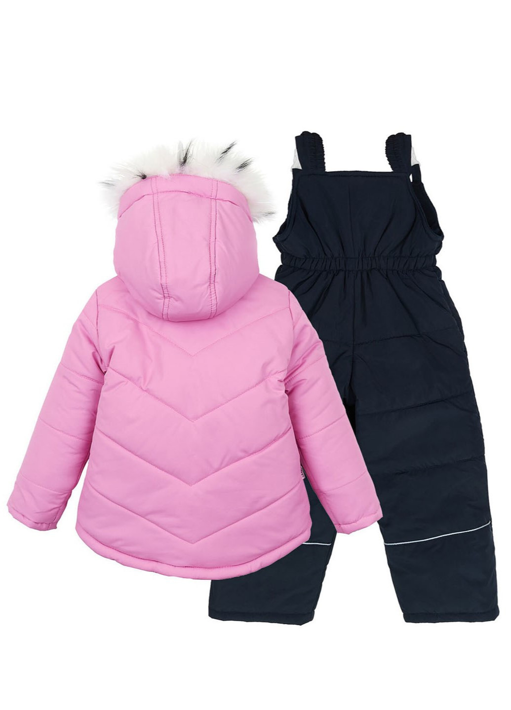 Розовый зимний комплект (куртка, полукомбинезон) Модняшки