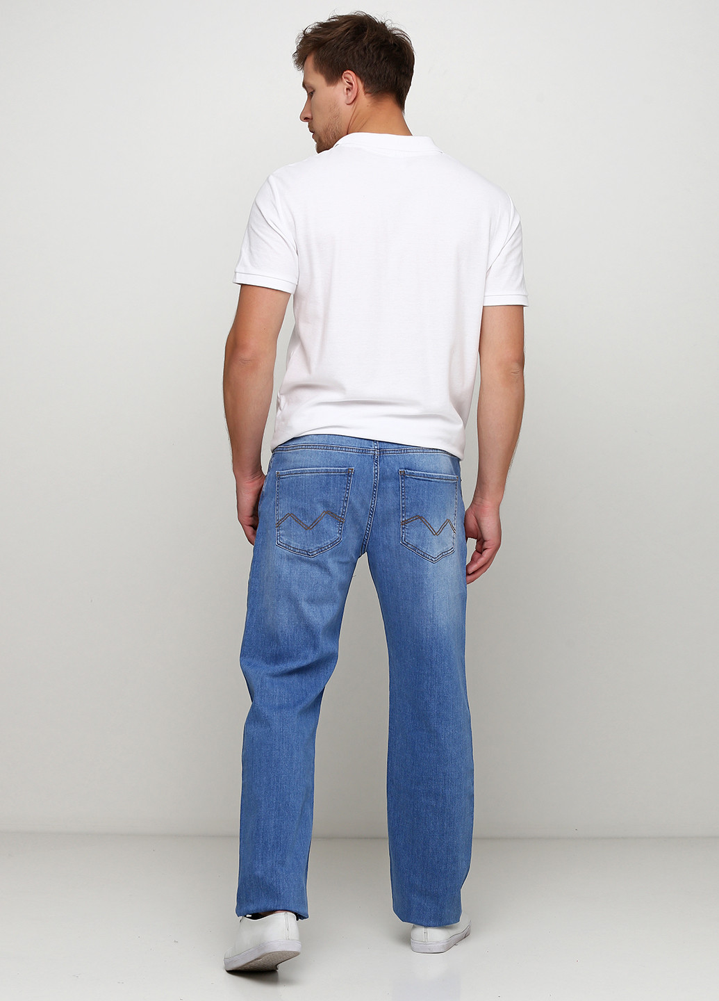 Темно-голубые демисезонные прямые джинсы Madoc Jeans