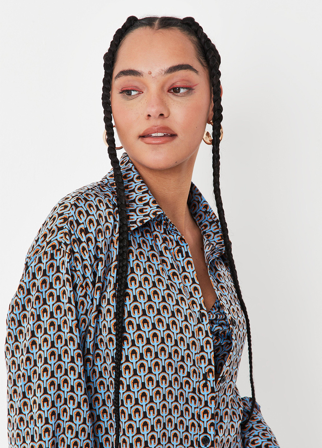 Голубая блуза Missguided
