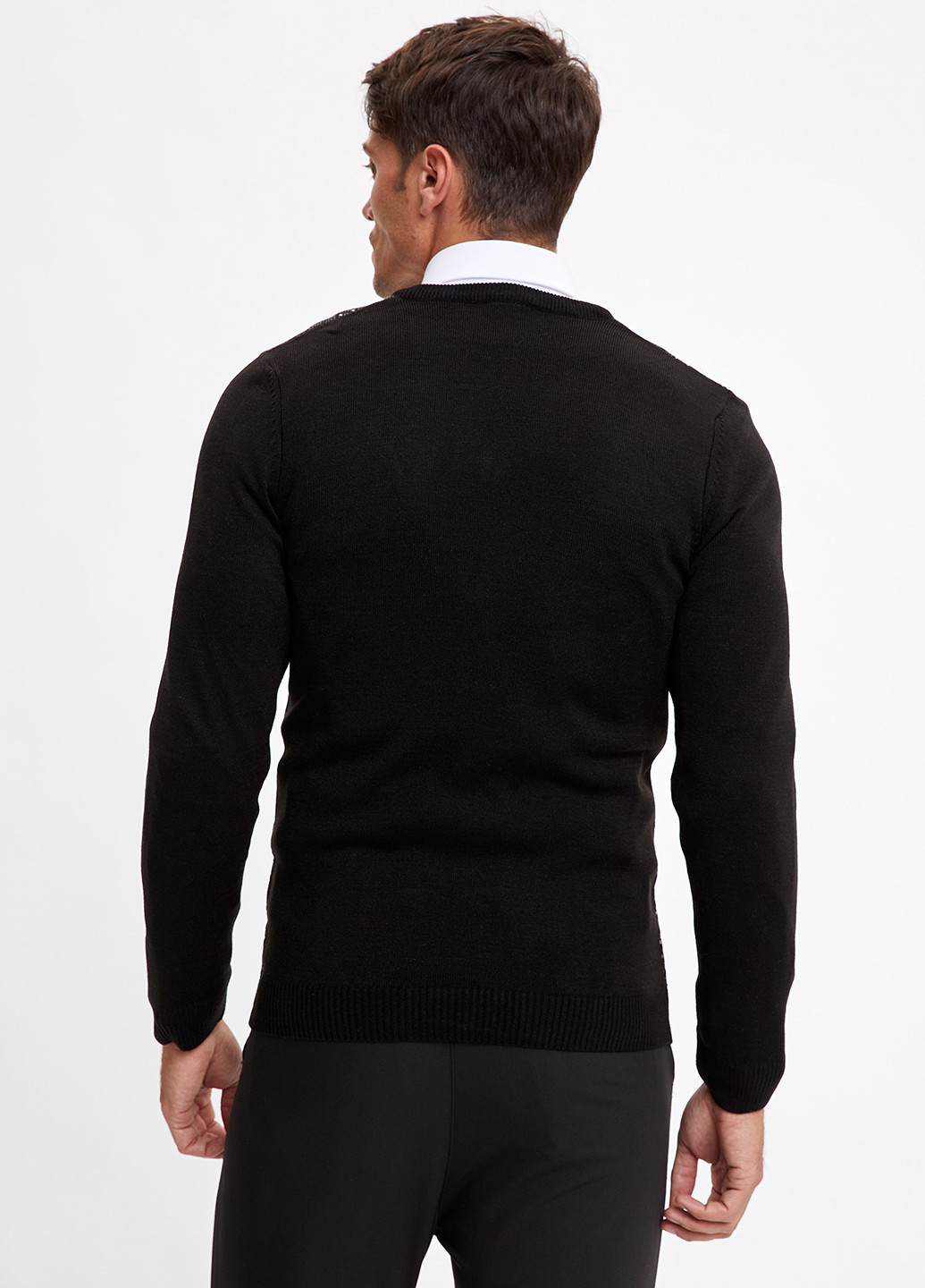 Чорний демісезонний полувер пуловер DeFacto