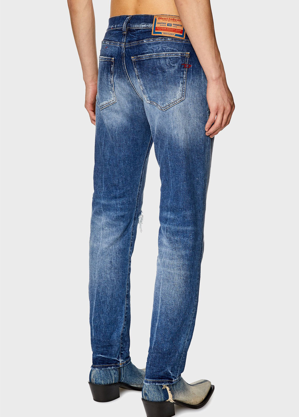 Синие демисезонные регюлар фит, прямые джинсы Diesel