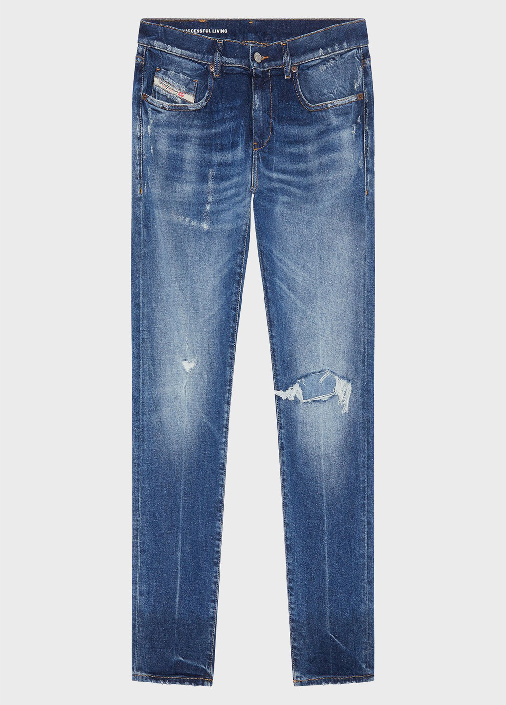 Синие демисезонные регюлар фит, прямые джинсы Diesel