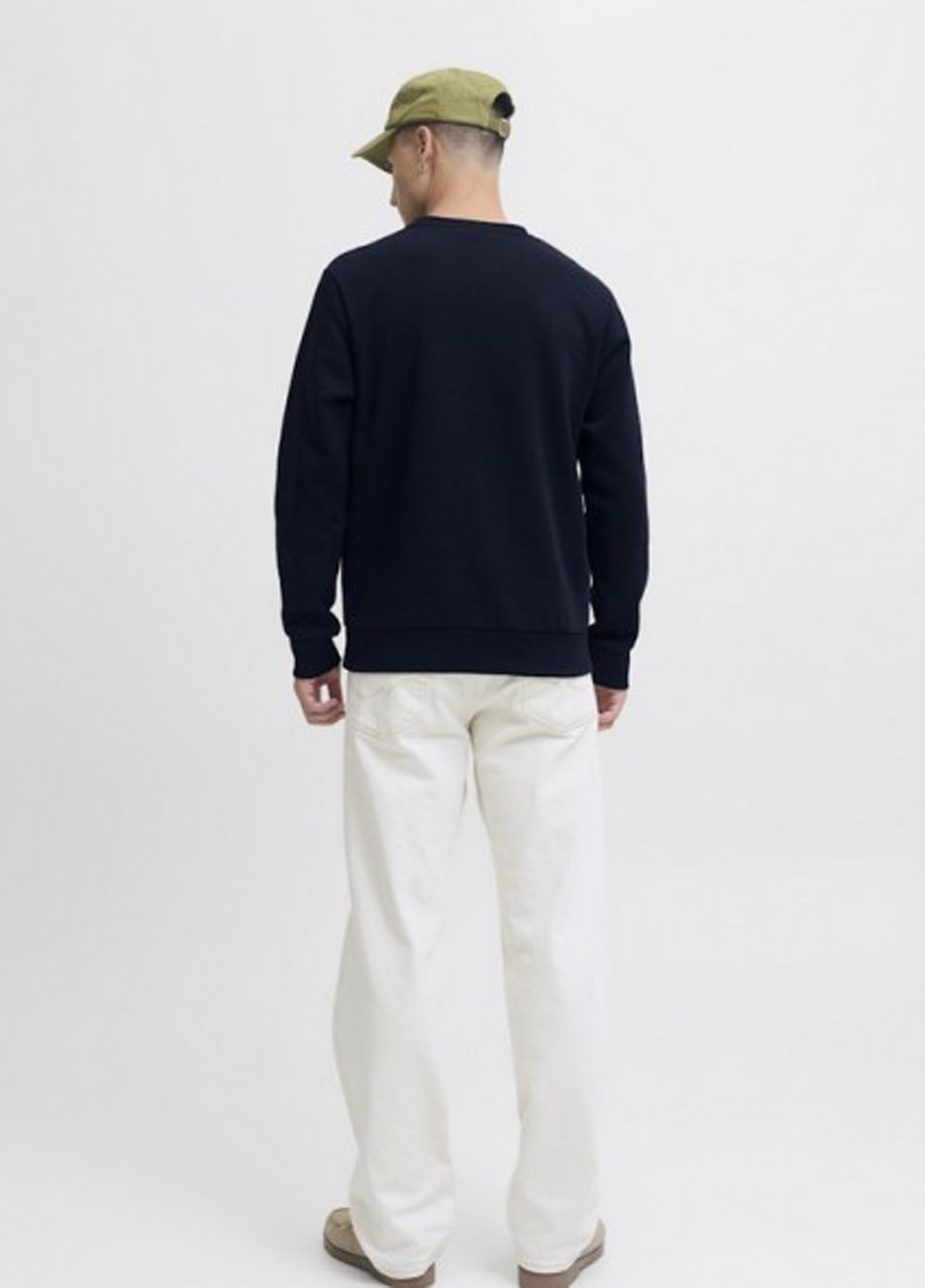 Темно-синий свитшот Jack & Jones логотип без декора (364663393)