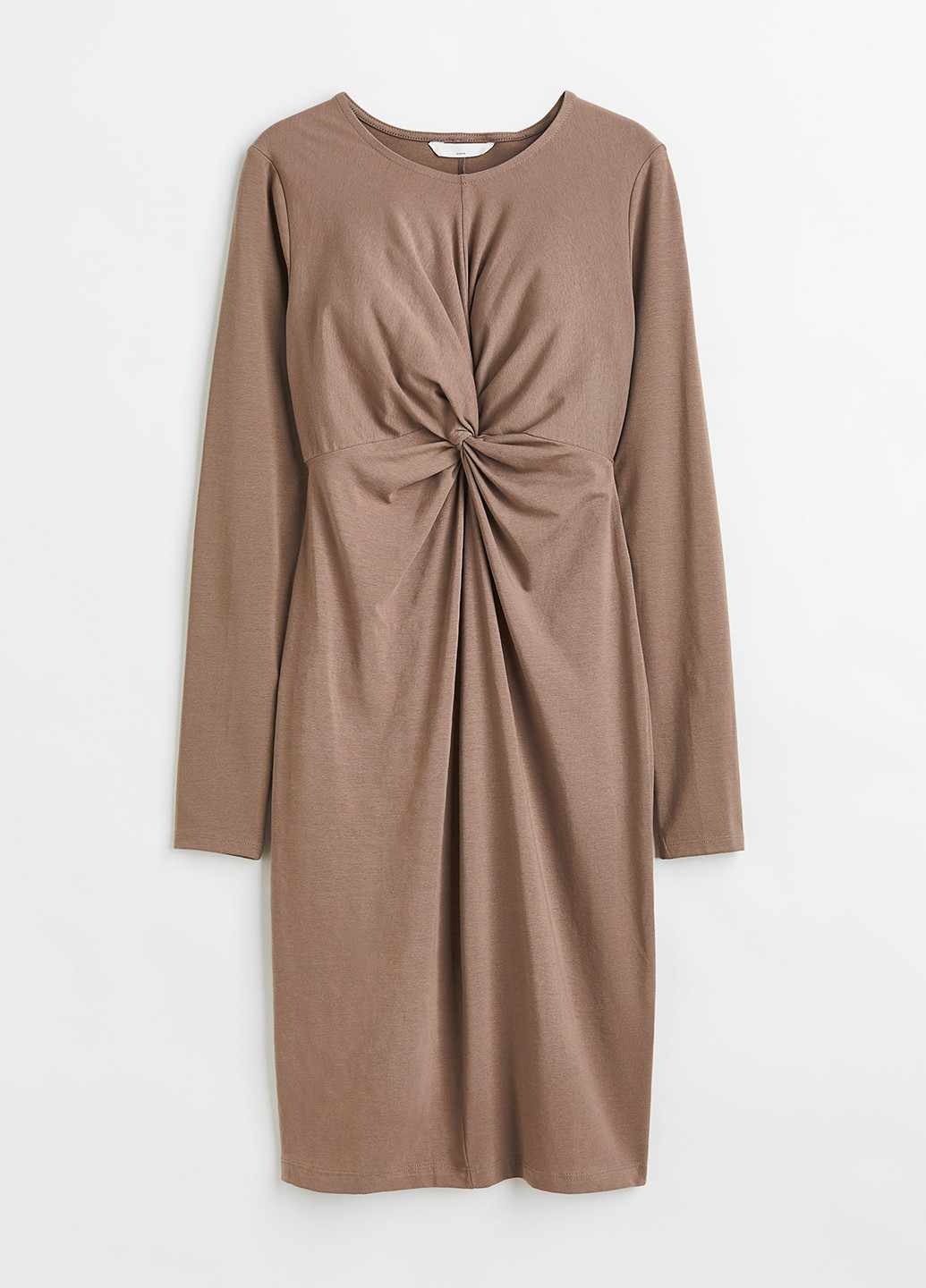 Темно-бежева кежуал сукня для вагітних силуетна H&M однотонна