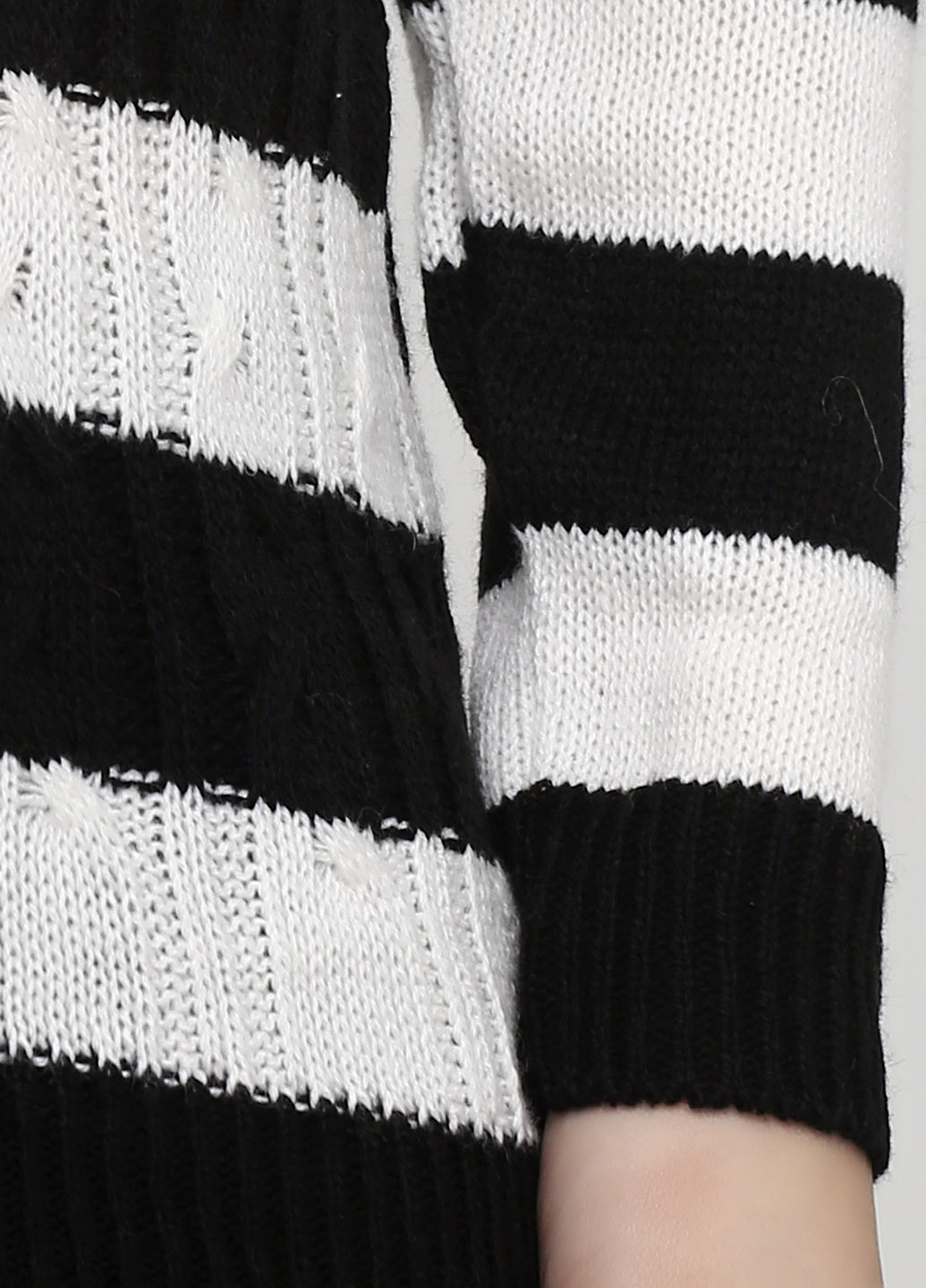 Черно-белый демисезонный пуловер пуловер Sabotage