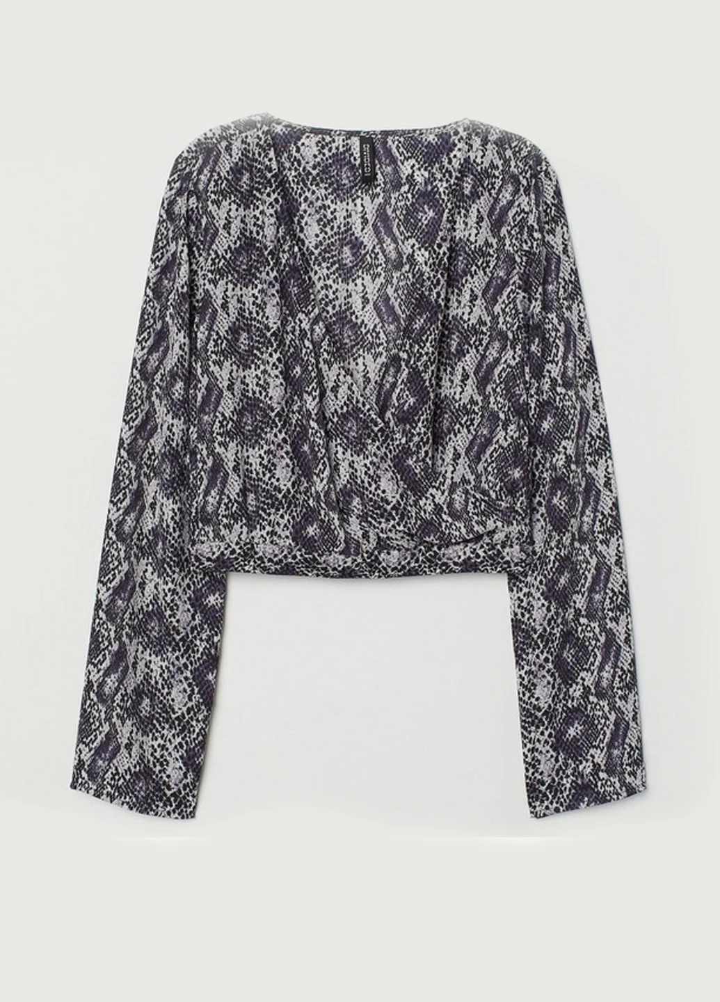 Сіро-синя блуза на запах H&M