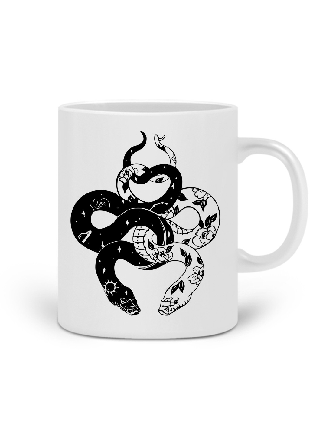 Кружка Инь Янь Змеи (Yin Yang Snake) 330 мл Чашка Керамическая (20259-2850) MobiPrint (221743193)