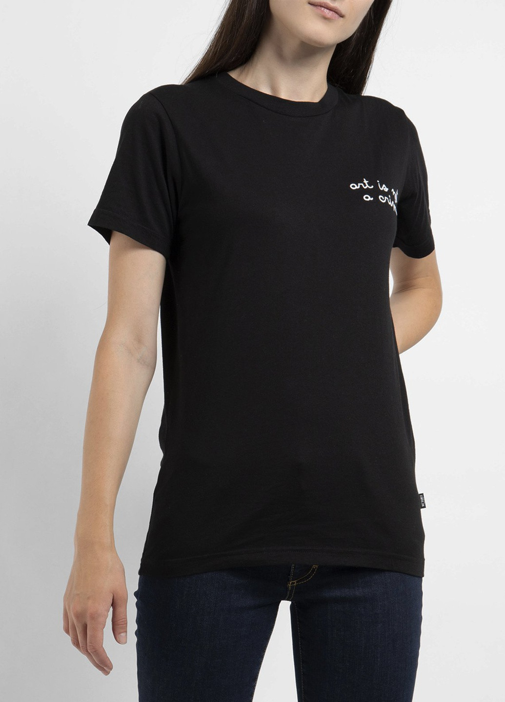 Черная всесезон черная футболка с принтом на спине venera Ko Samui