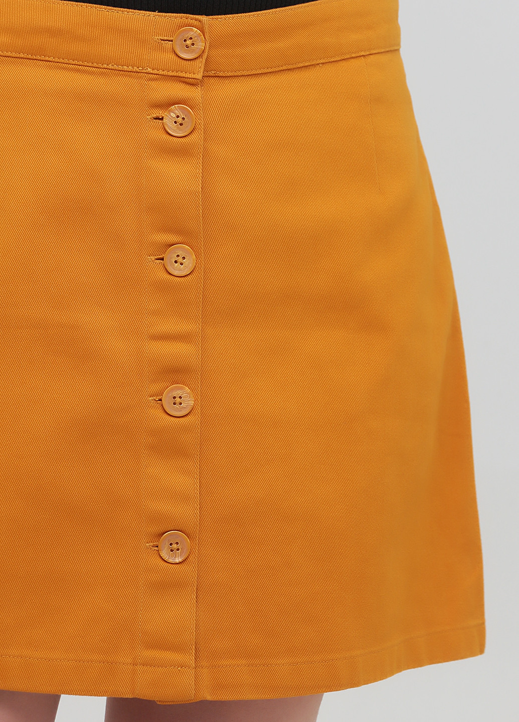Оранжевая кэжуал однотонная юбка Monki а-силуэта (трапеция)