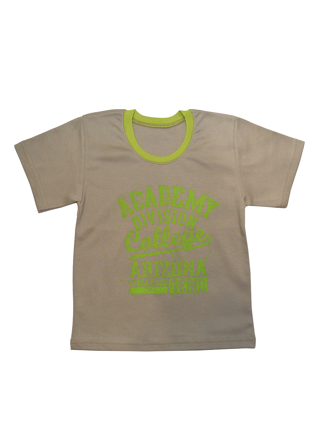Темно-бежевая летняя футболка с коротким рукавом BabiesBerries