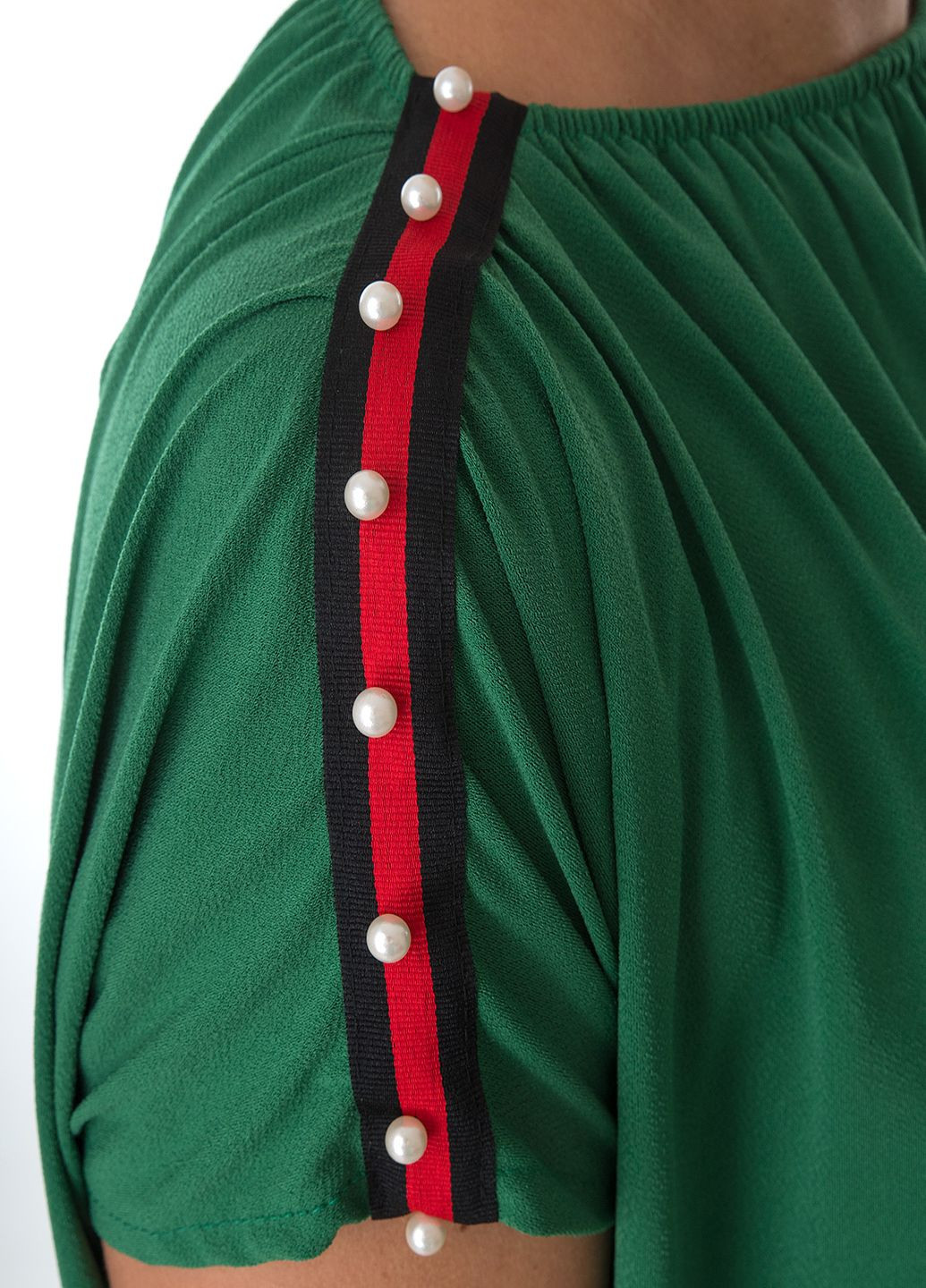 Зеленое кэжуал платье Miss Miss однотонное