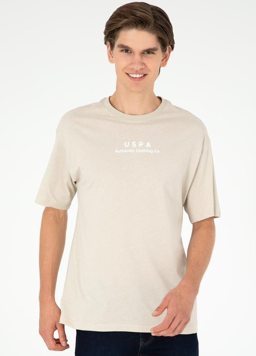 Светло-бежевая футболка U.S. Polo Assn.