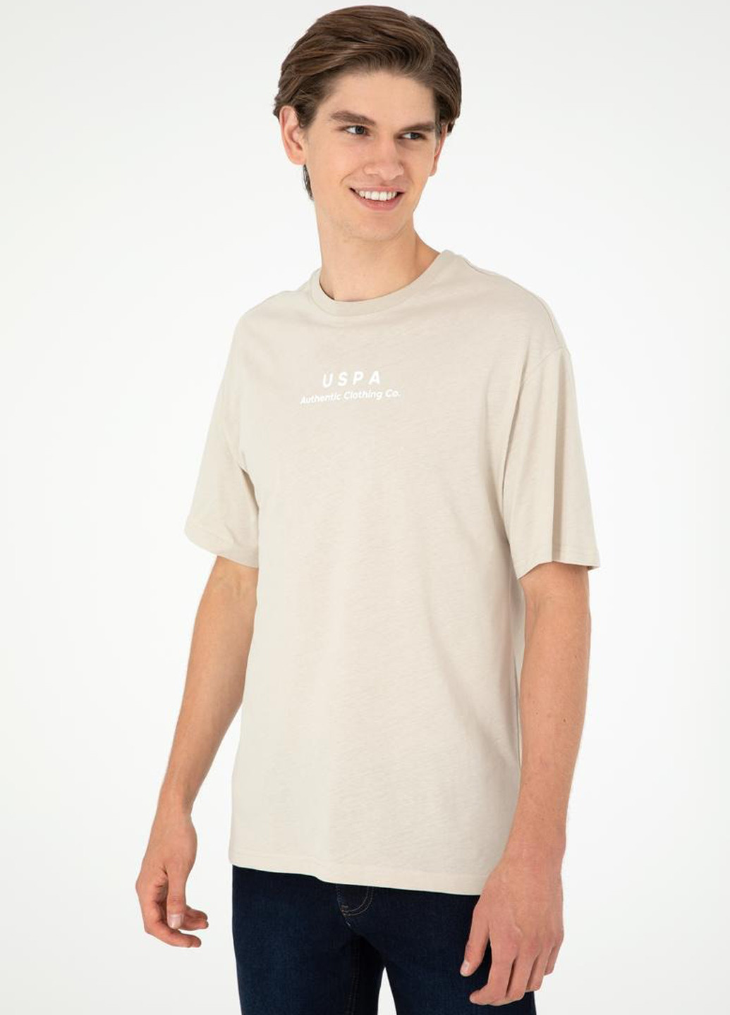 Светло-бежевая футболка U.S. Polo Assn.