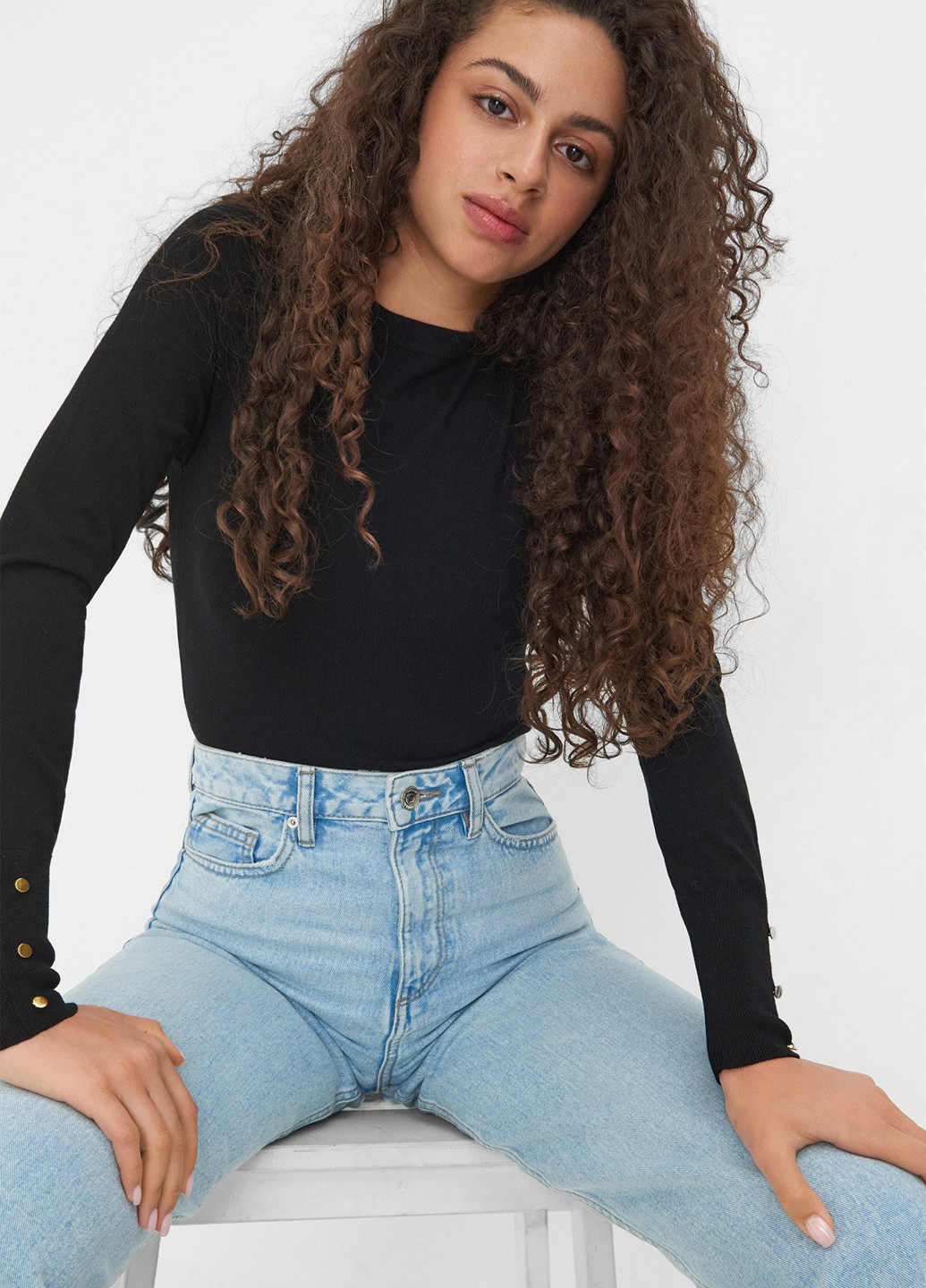 Черный зимний джемпер джемпер Sinsay