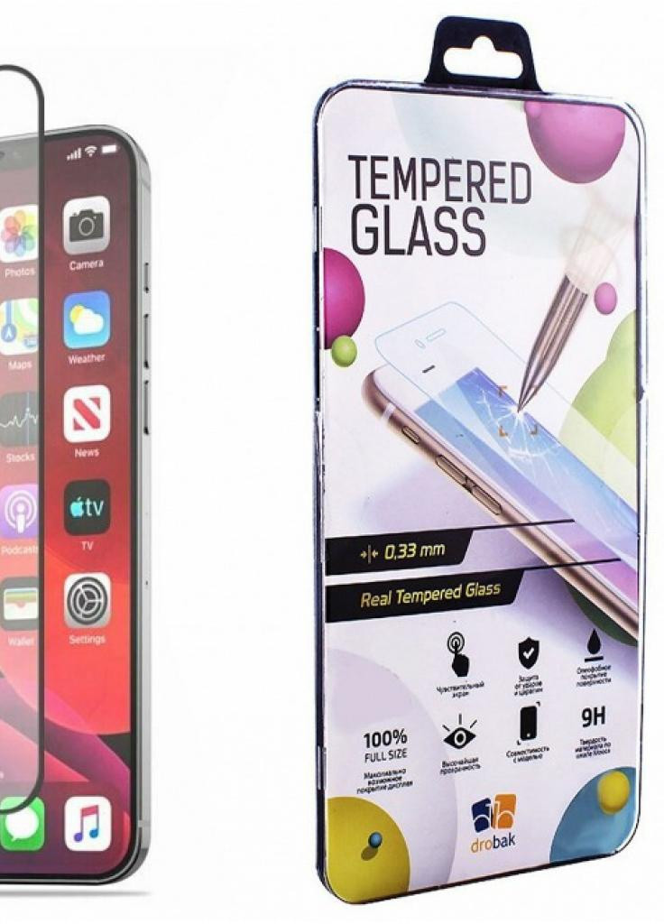 Стекло защитное Apple iPhone 12 Pro Max (Black) (222294) (222294) Drobak (203962022)