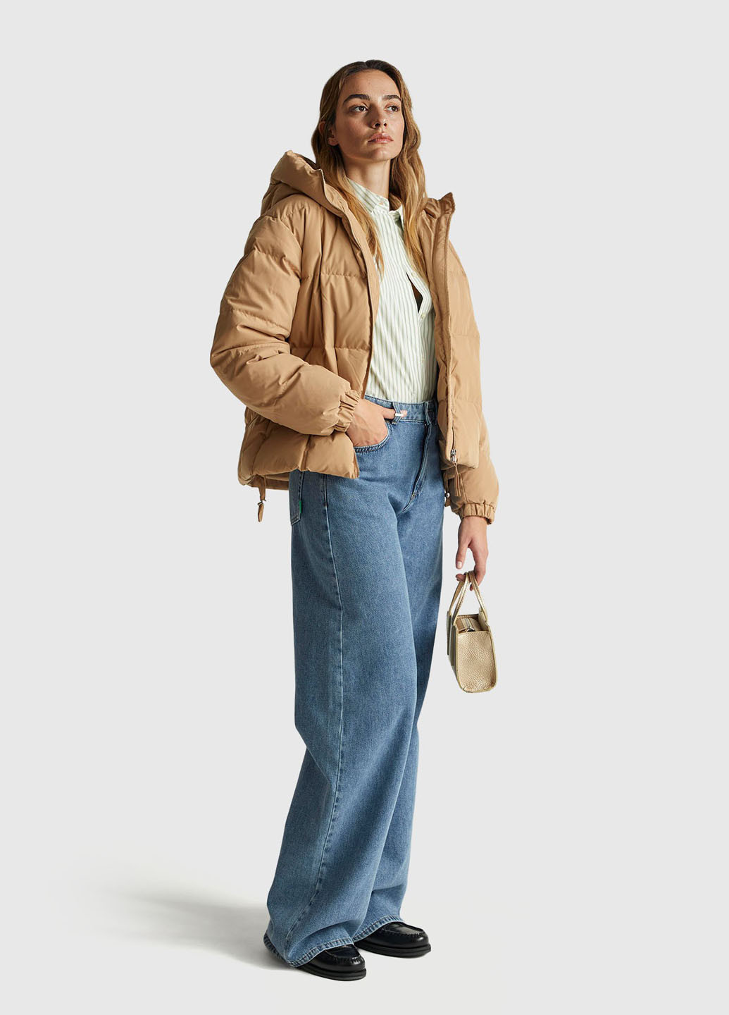 Пісочна демісезонна куртка United Colors of Benetton