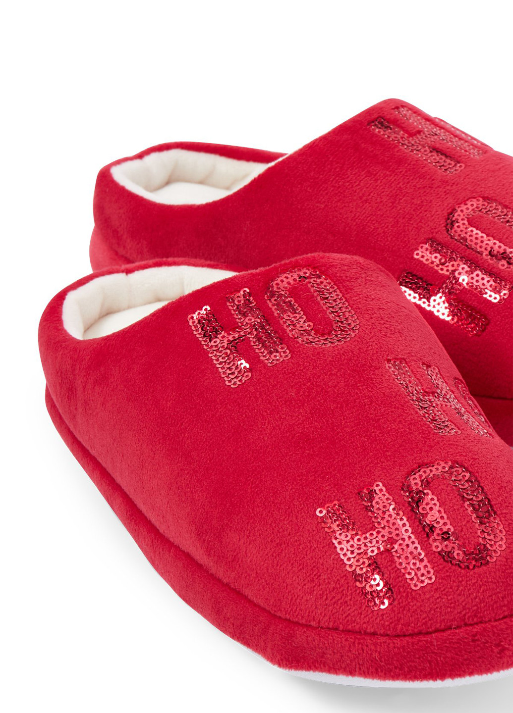 Красные тапочки C&A с пайетками