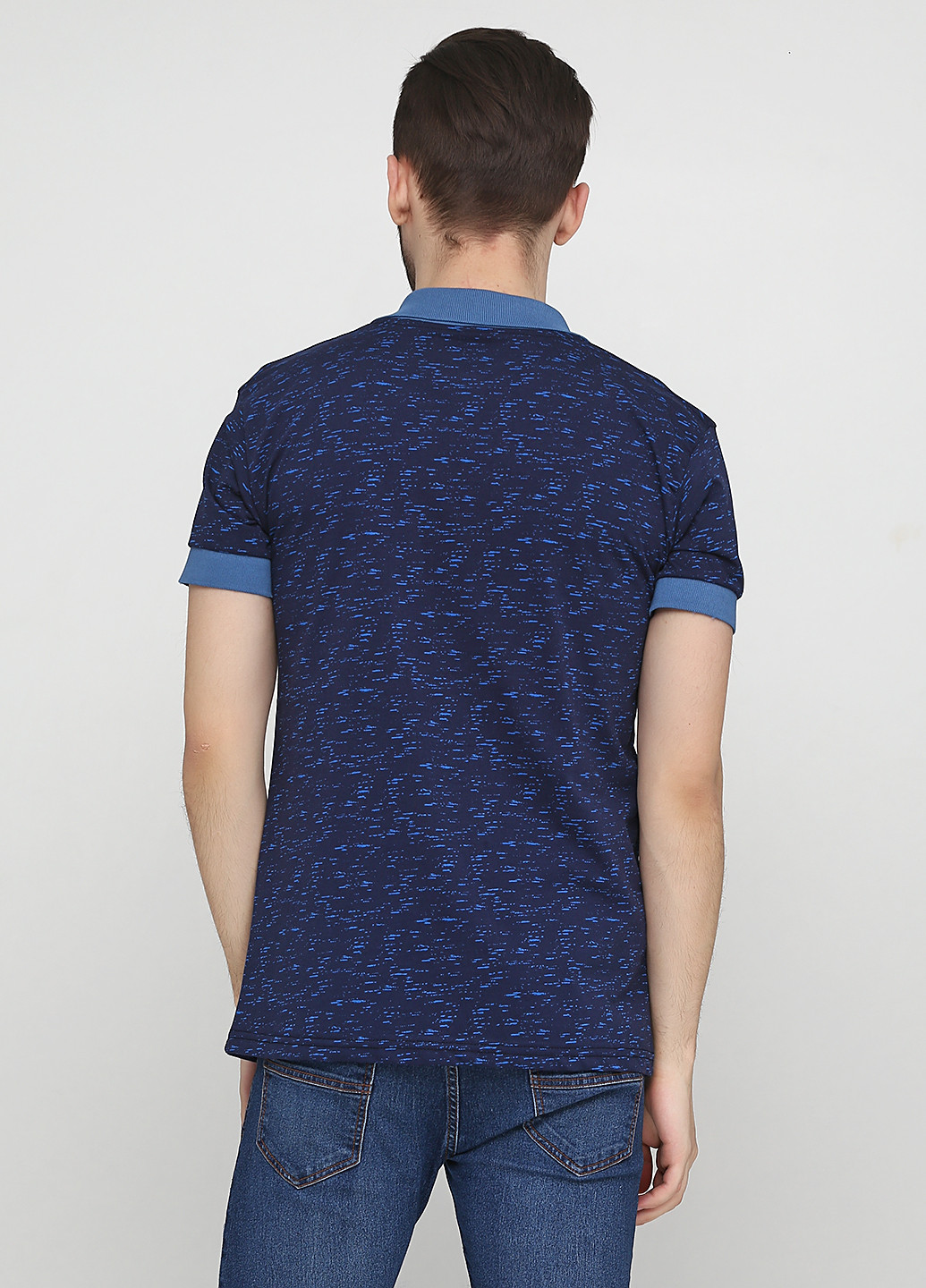 Синяя футболка-поло для мужчин Chiarotex меланжевая